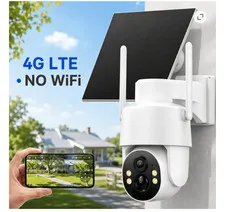 Liwan 4G LTE Cellular Outdoor Security Camera Solar Powered  4MP PTZ 360 PIR