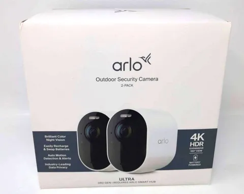 Arlo Ultra Security Camera 4K 3rd Gen 2025 Release 2 Cameras with Smart Hub NEW