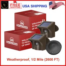1/2 Mile Long Range Solar Wireless Driveway Alarm Outdoor Weatherproof Sensor
