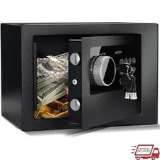 Durable Fireproof Safe W/ Dual Access Code Lock & Anti-Theft Security Features