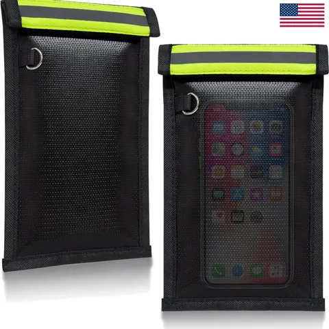 2 Pack Military Grade Faraday Bags for Phones & Car Keys, Anti-Tracking Anti-...