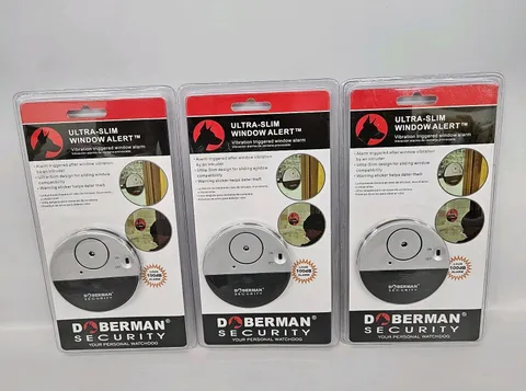 DOBERMAN SECURITY ULTRA-SLIM WINDOW ALERT SE-0106 LOT OF 3 UNITS NEW FREE SHIP
