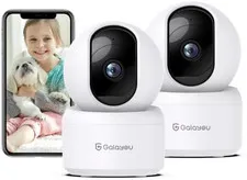 Indoor Security Camera 2K, Pet Camera, 360 Degree 2.4G Wifi Home Security Camera