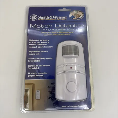 NEW Smith & Wesson Motion Detector With Programmable Keypad 130db Home Security 
