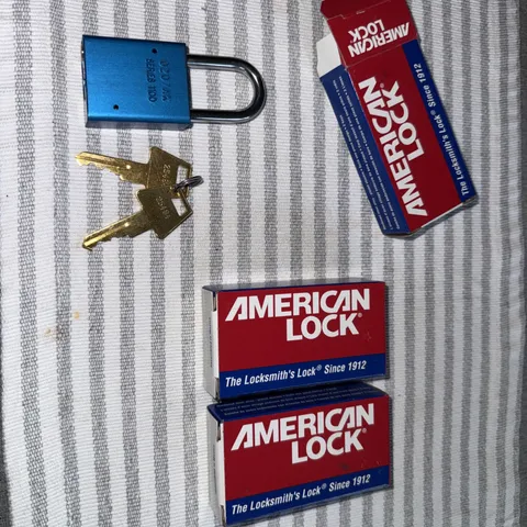 3 - American Lock A1106 Blue Aluminum Safety Padlock, A1106BLU, Lockout - New
