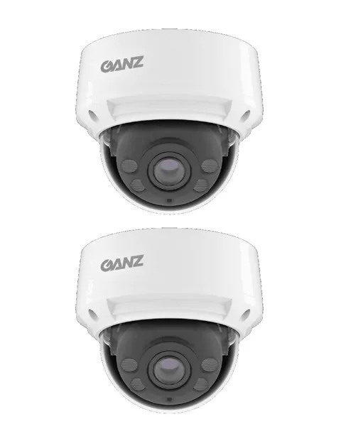 Lot of 2 Ganz ZN8-D4DTZF71L 2MP Outdoor IP Dome Camera, 2.7-13.5mm Zoom PoE IK10