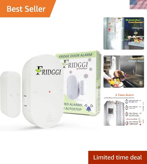 Ultimate Refrigerator Door Alarm with Loud Siren and Easy Setup - Compact Design