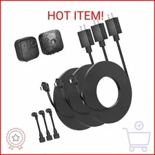 3pack 30ft Weatherproof Power Cable and Adapter for Blink Outdoor 4 (4th Gen), B