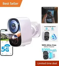 Upgraded 2026 Outdoor Surveillance Camera - AI Motion Detection & Night Vision