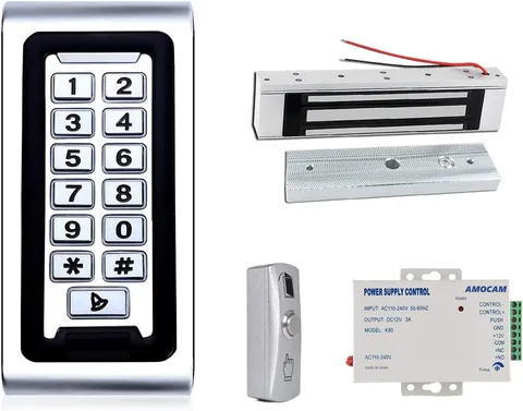 Door Access Control System, Zinc Alloy Password Keypad + Electric Lock + Power S