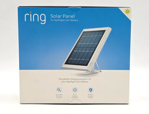 Ring Solar Panel for Spotlight Cam Battery Weather Resistant White - New In Box