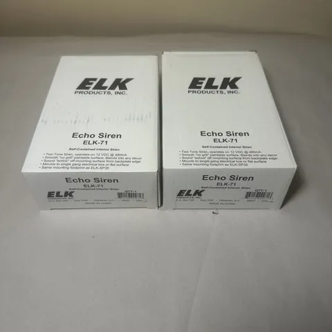 lot of (2)  ELK-71 Echo Self-Contained Interior Sirens, White, 100db (new)