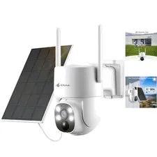 2K FHD Solar Security Camera with Color Night Vision - Wireless & Weatherproof