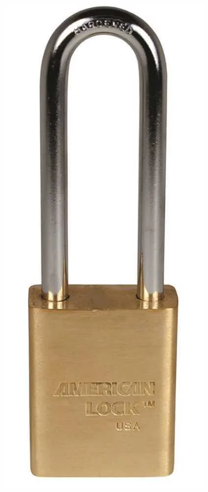 American Lock A3561WO Shackle SFIC Best Prep 2" Shackle Brass