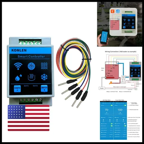 Gonlen Tuya Smart Home Water Level Sensor Wifi Controller Leakage Flood Alarm