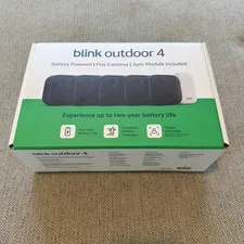 Blink Outdoor 4 (4th Gen) Battery Powered 5 Camera System w/ Sync Module - New
