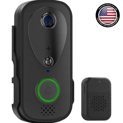Wireless Smart Doorbell 1080P Camera Dual Band WiFi Night Vision Two-Way Audio
