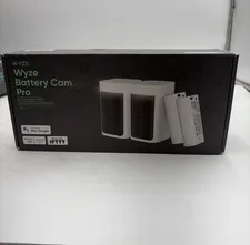 Wyze Battery Cam Pro 2 Pack WYZECOP-RB2PK Wireless 2k HD Color Night Spotlight
