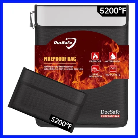 Fireproof Document Bag 5200℉ with Fireproof Organizer Travel Case,Heat Insula...