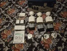 Arlo Pro 4 Spotlight Camera Security Bundle - White 3 Pack 