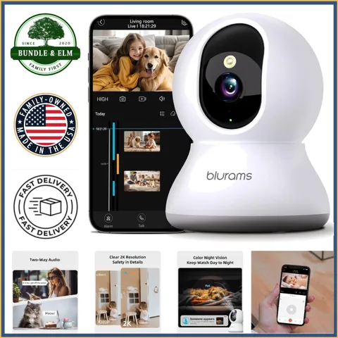 Indoor Security Camera with HD Resolution, Motion Sensor and Pan/Tilt Function