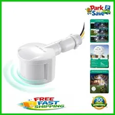 Wall Mount Motion Sensor, 3 Modes, Adjustable Time & Sensitivity - White, 120V