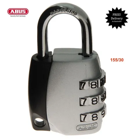 ABUS Padlock  -155/30 -30mm -Resettable Combination Padlocks-FREE POST 15530C