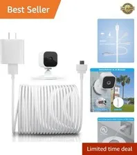 30 FT Waterproof USB Charger Cable for Blink Mini - Secure Power Supply Solution