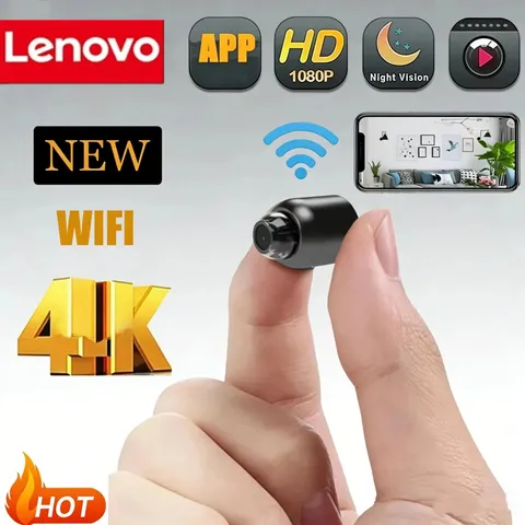 Lenovo Wireless Camera 4K Surveillance Security Video Cam Night Vision Motion De