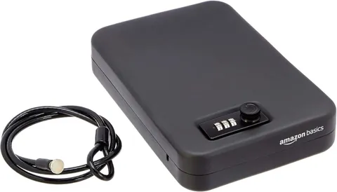 Portable Security Case Lock Box Safe with Combination Lock for Valuables, Docume