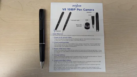 Javiscam 1080P Body Camera-Full HD Video Long Black, With Card