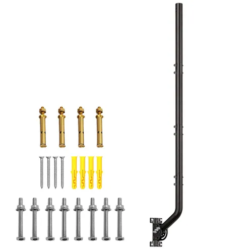 53" Heavy Duty Adjustable Antenna Wall Mount – Iron Spray Paint J-Pole Solid ...