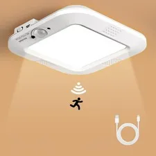 ANOTEK Rechargeable Motion Sensor Ceiling Light, 220LM 6000K Closet USB