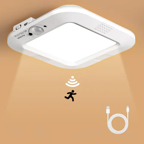 ANOTEK Rechargeable Motion Sensor Ceiling Light, 220LM 6000K Closet USB