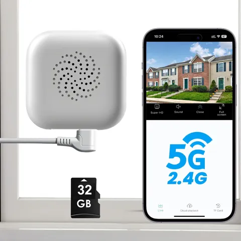 2K WiFi Indoor Security Camera, 32GB Card, Night Vision, AI Motion Detection, Ea