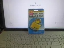 Safety First Solid Brass Body Color Coded Padlock & 2 Keys