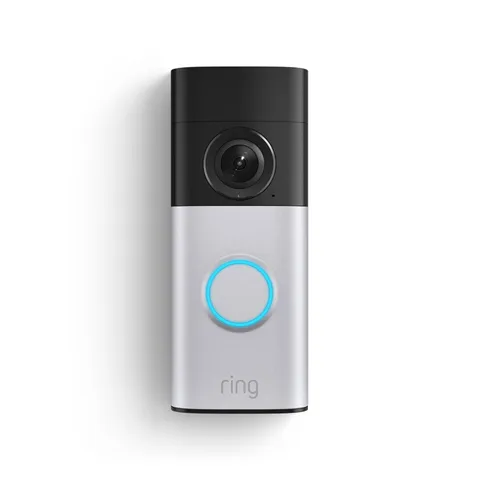 Ring Wired Doorbell Plus (Newest) 2K Wide-Angle 4x Zoom Low-Light Nickel