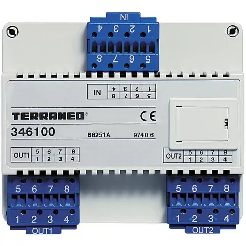 Bticino 346100 Digital Video Upright Derivator 1 Input 2 Terran Outputs