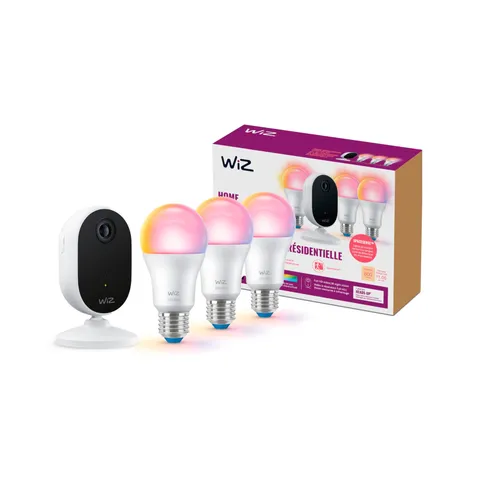 WiZ Home Monitoring Starter Kit Includes Indoor Security Camera, 1080p HD Vid...