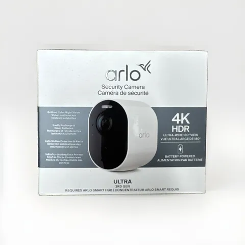 New, Sealed Arlo Ultra 4K 3rd Gen Single Add On Security Camera Battery Powered