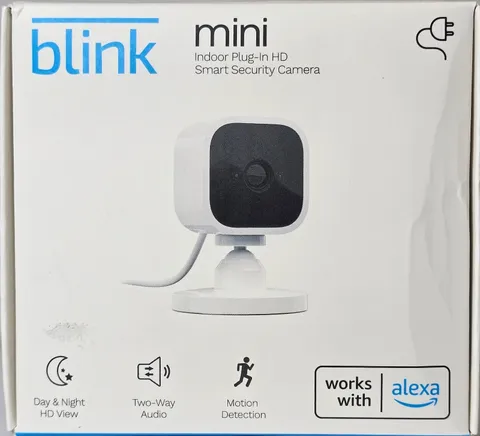 Blink Mini Indoor 1080p HD Smart Security Camera Wi-Fi Alexa BCM00300U New