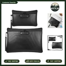 Dual Size Lockable Fireproof Document Bags - Waterproof Pouches for Safe Storage