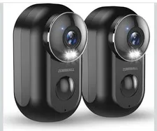 ZUMIMALL Security Cameras Wireless Outdoor, 2 Packs, 2K Cameras for Home Securit