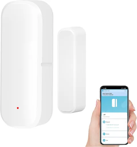 Smart Wifi Door Sensor: Wireless Window Sensor with App Notification Alert, Tuya