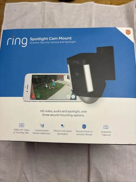 Ring Spotlight Cam Mount - Black -  Wired
