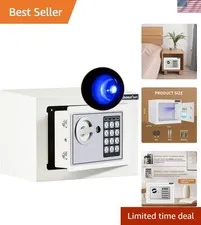 Safe Box with Induction Light,Electronic Digital Security Safe Steel Construc...