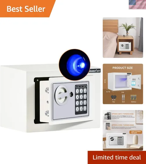 Safe Box with Induction Light,Electronic Digital Security Safe Steel Construc...