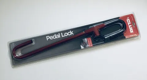 New The Club CL303 Pedal To Steering Wheel Anti-Theft Lock Red Black