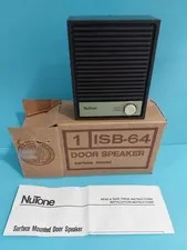 NUTONE ISB-64 INTERCOM DOOR SPEAKER WITH PUSH BUTTON - SURFACE MOUNTED - BROWN
