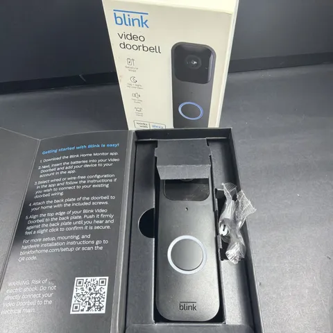 Blink Video Doorbell Camera Wi-Fi Smart Security System (Black) Missing Screw